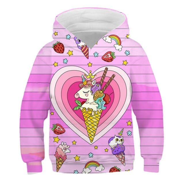 Children's Unicorn Hooded Sweat Tops