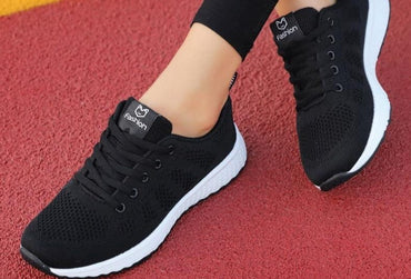 Sneakers Women Shoes Flats Casual Ladies Shoe Woman Lace-Up Mesh Light Breathable Female zapatillas de deporte para mujer - east2cart.uk