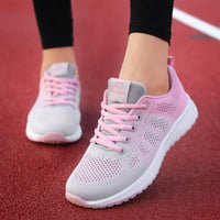 Sneakers Women Shoes Flats Casual Ladies Shoe Woman Lace-Up Mesh Light Breathable Female zapatillas de deporte para mujer - east2cart.uk