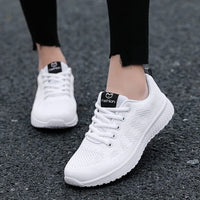 Sneakers Women Shoes Flats Casual Ladies Shoe Woman Lace-Up Mesh Light Breathable Female zapatillas de deporte para mujer - east2cart.uk