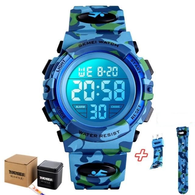 SKMEI Military Kids Sport Watches 50M Waterproof Electronic Wristwatch Stop Watch Clock Children Digital Watch For Boys Girls - east2cart.uk