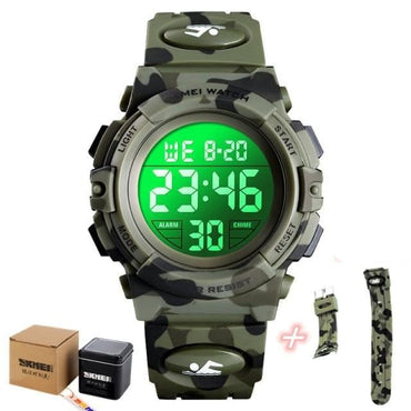 SKMEI Military Kids Sport Watches 50M Waterproof Electronic Wristwatch Stop Watch Clock Children Digital Watch For Boys Girls - east2cart.uk