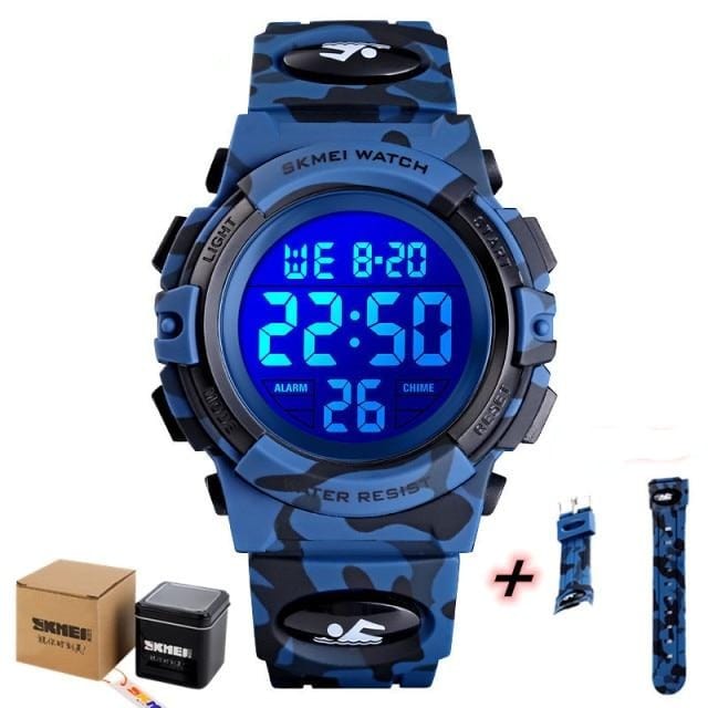 SKMEI Military Kids Sport Watches 50M Waterproof Electronic Wristwatch Stop Watch Clock Children Digital Watch For Boys Girls - east2cart.uk