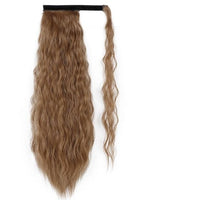 Vigorous Corn Wavy Long Ponytail Synthetic Hairpiece Wrap on Clip Hair Extensions Ombre Brown Pony Tail Blonde Fack Hair - east2cart.uk