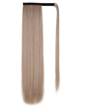 Vigorous Corn Wavy Long Ponytail Synthetic Hairpiece Wrap on Clip Hair Extensions Ombre Brown Pony Tail Blonde Fack Hair - east2cart.uk