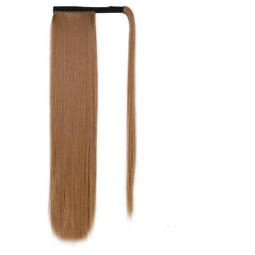 Vigorous Corn Wavy Long Ponytail Synthetic Hairpiece Wrap on Clip Hair Extensions Ombre Brown Pony Tail Blonde Fack Hair - east2cart.uk