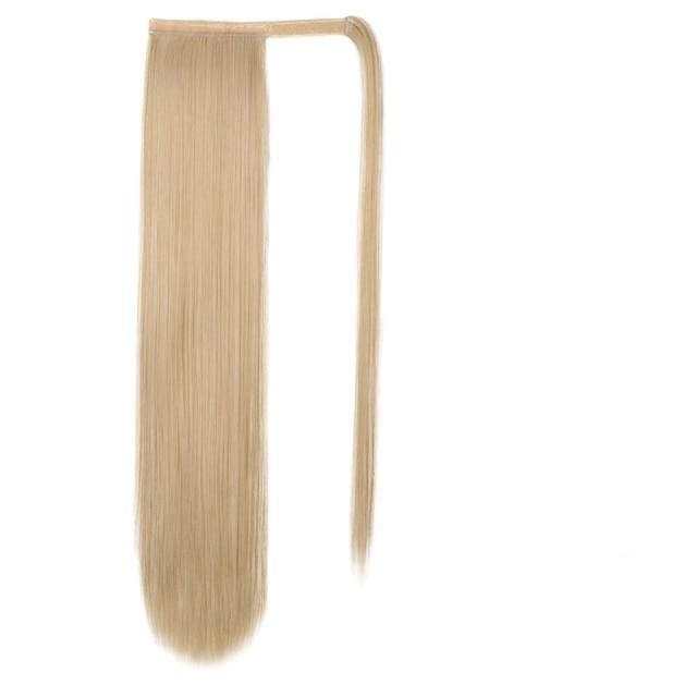 Vigorous Corn Wavy Long Ponytail Synthetic Hairpiece Wrap on Clip Hair Extensions Ombre Brown Pony Tail Blonde Fack Hair - east2cart.uk