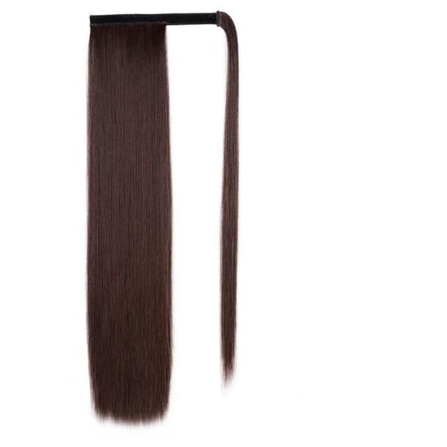 Vigorous Corn Wavy Long Ponytail Synthetic Hairpiece Wrap on Clip Hair Extensions Ombre Brown Pony Tail Blonde Fack Hair - east2cart.uk