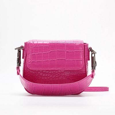 Alligator Pattern Saddle Hand Bag