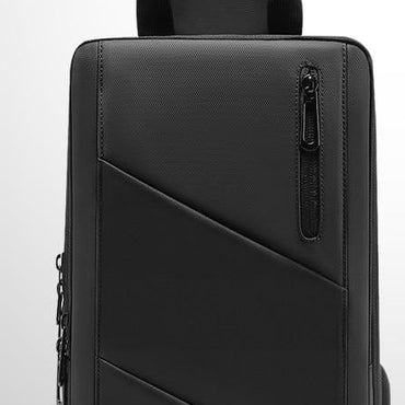 Men USB Charging Chest Crossbody Bag