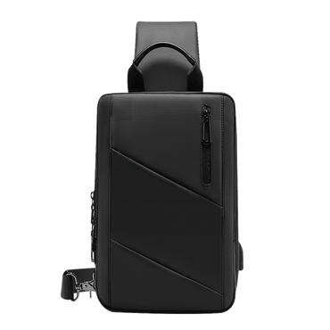 Men USB Charging Chest Crossbody Bag