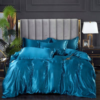 Rayon Bedding Sets Luxury Satin Bedding Kit Duvet Cover Sets Queen King Size Bed Cover Set No Filler 200x200 - east2cart.uk