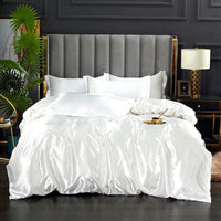Rayon Bedding Sets Luxury Satin Bedding Kit Duvet Cover Sets Queen King Size Bed Cover Set No Filler 200x200 - east2cart.uk