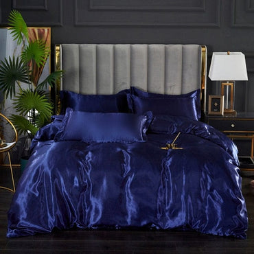 Rayon Bedding Sets Luxury Satin Bedding Kit Duvet Cover Sets Queen King Size Bed Cover Set No Filler 200x200 - east2cart.uk