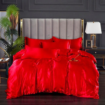 Rayon Bedding Sets Luxury Satin Bedding Kit Duvet Cover Sets Queen King Size Bed Cover Set No Filler 200x200 - east2cart.uk