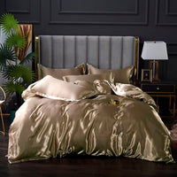 Rayon Bedding Sets Luxury Satin Bedding Kit Duvet Cover Sets Queen King Size Bed Cover Set No Filler 200x200 - east2cart.uk