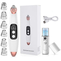 Ultrasonic Skin Scrubber Facial Pore Cleaner Moisturizing Facial Steamer Extractor Blackhead removal Deep Clean Skin Care Tool - east2cart.uk