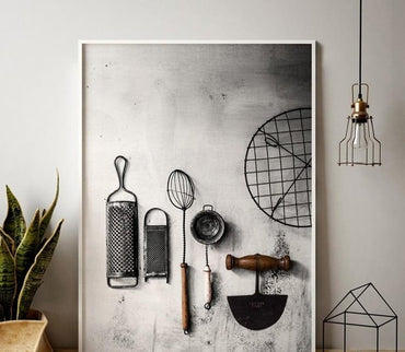 Nordic Modern Style Kitchen Utensils and Appliances Art Poster