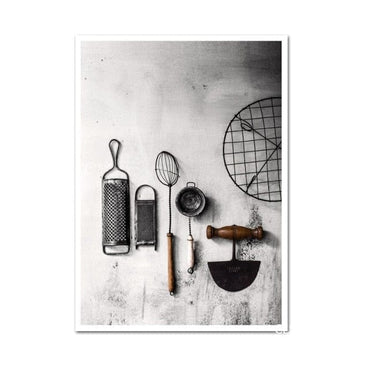 Nordic Modern Style Kitchen Utensils and Appliances Art Poster