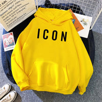 ICON Print Oversized Hoodie Sweat Top