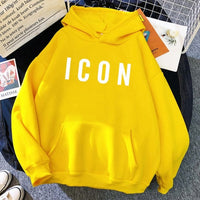ICON Print Oversized Hoodie Sweat Top
