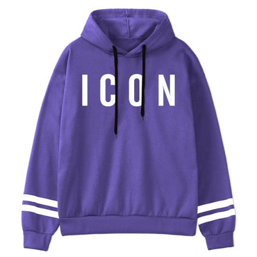 ICON Print Oversized Hoodie Sweat Top