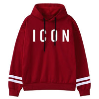 ICON Print Oversized Hoodie Sweat Top