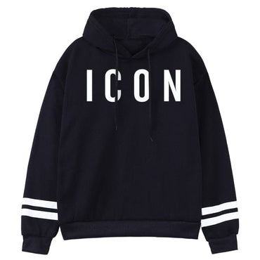 ICON Print Oversized Hoodie Sweat Top