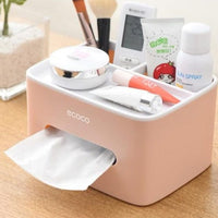 Tissue Storage Box Napkin Holder Multifunctional Sundries Storage Ontainer Living Room Stationery Organizer Box for Home Office - east2cart.uk