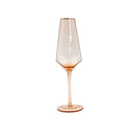 Geometric Hammered Gold Side Wine Glasses - east2cart.uk