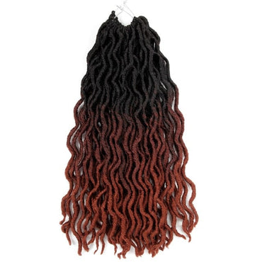 Synthetic Crochet Braids Hair Goddess Faux Locs Ombre Curly Soft Dreads Dreadlocks For Black Woman Extensions YXCHERISHAIR - east2cart.uk