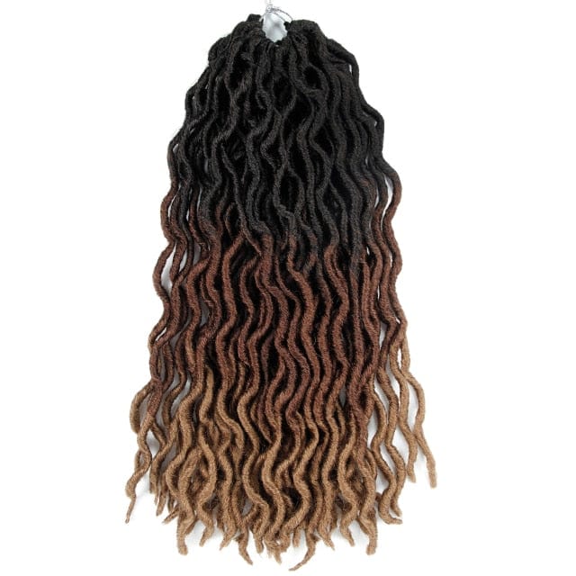 Synthetic Crochet Braids Hair Goddess Faux Locs Ombre Curly Soft Dreads Dreadlocks For Black Woman Extensions YXCHERISHAIR - east2cart.uk