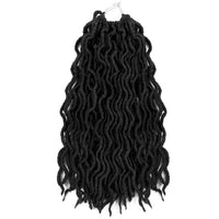 Synthetic Crochet Braids Hair Goddess Faux Locs Ombre Curly Soft Dreads Dreadlocks For Black Woman Extensions YXCHERISHAIR - east2cart.uk