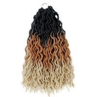 Synthetic Crochet Braids Hair Goddess Faux Locs Ombre Curly Soft Dreads Dreadlocks For Black Woman Extensions YXCHERISHAIR - east2cart.uk