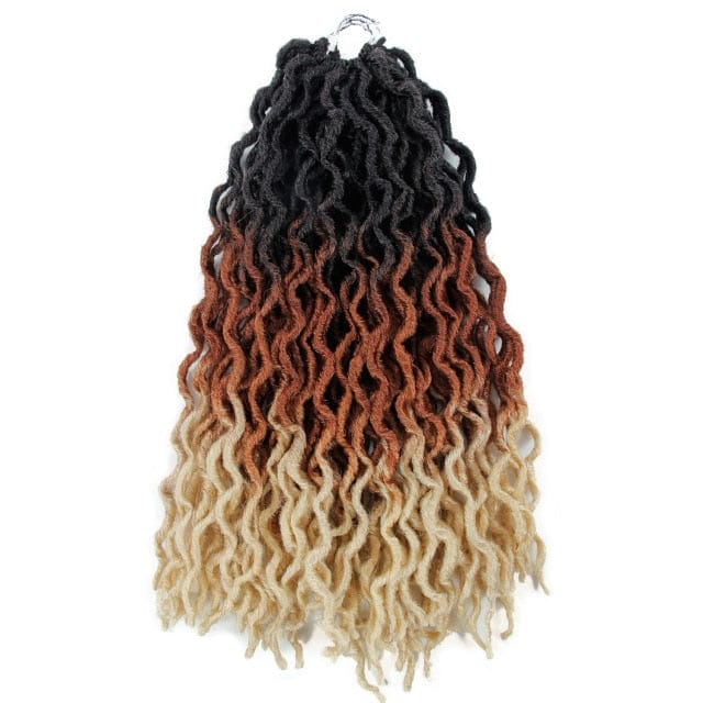 Synthetic Crochet Braids Hair Goddess Faux Locs Ombre Curly Soft Dreads Dreadlocks For Black Woman Extensions YXCHERISHAIR - east2cart.uk