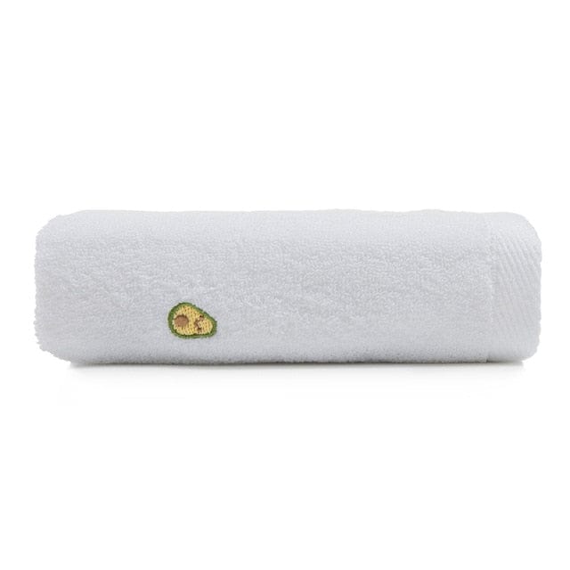 Avocado Embroidered Luxury Thick Cotton Bath Towels - east2cart.uk