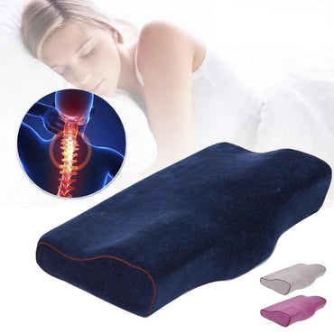 Orthopedic Memory Pillow for Neck Pain Neck Protection Slow Rebound Memory Foam Pillow Health Care Cervical Neck Pillow Cover - east2cart.uk