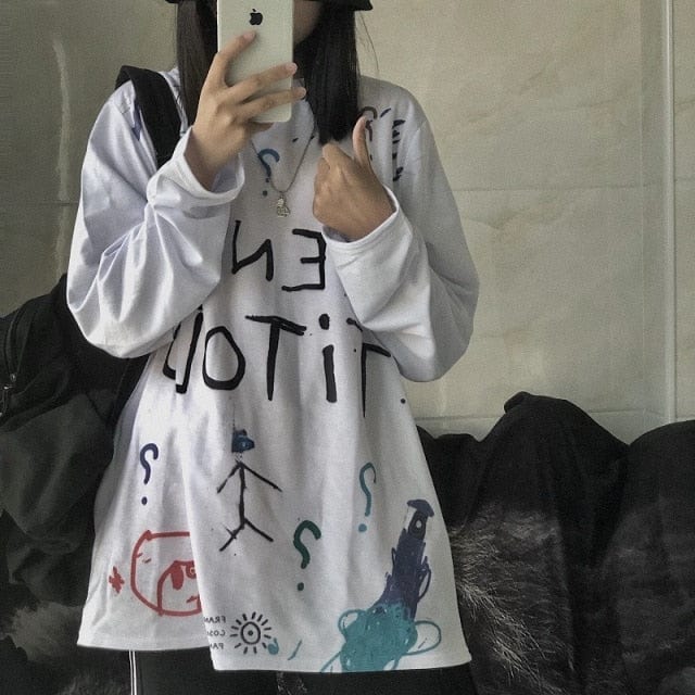 Creative Long Sleeve Oversized Sweatshirts