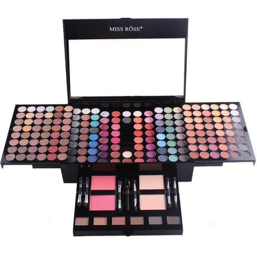 Miss Rose Professional 180 Color Eyeshadow Blush Cosmetic Foundation Face Powder Makeup Sets  Eye Shadows Palette - east2cart.uk