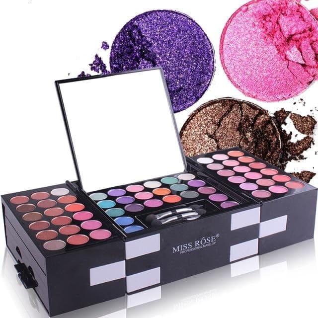 Miss Rose Professional 180 Color Eyeshadow Blush Cosmetic Foundation Face Powder Makeup Sets  Eye Shadows Palette - east2cart.uk