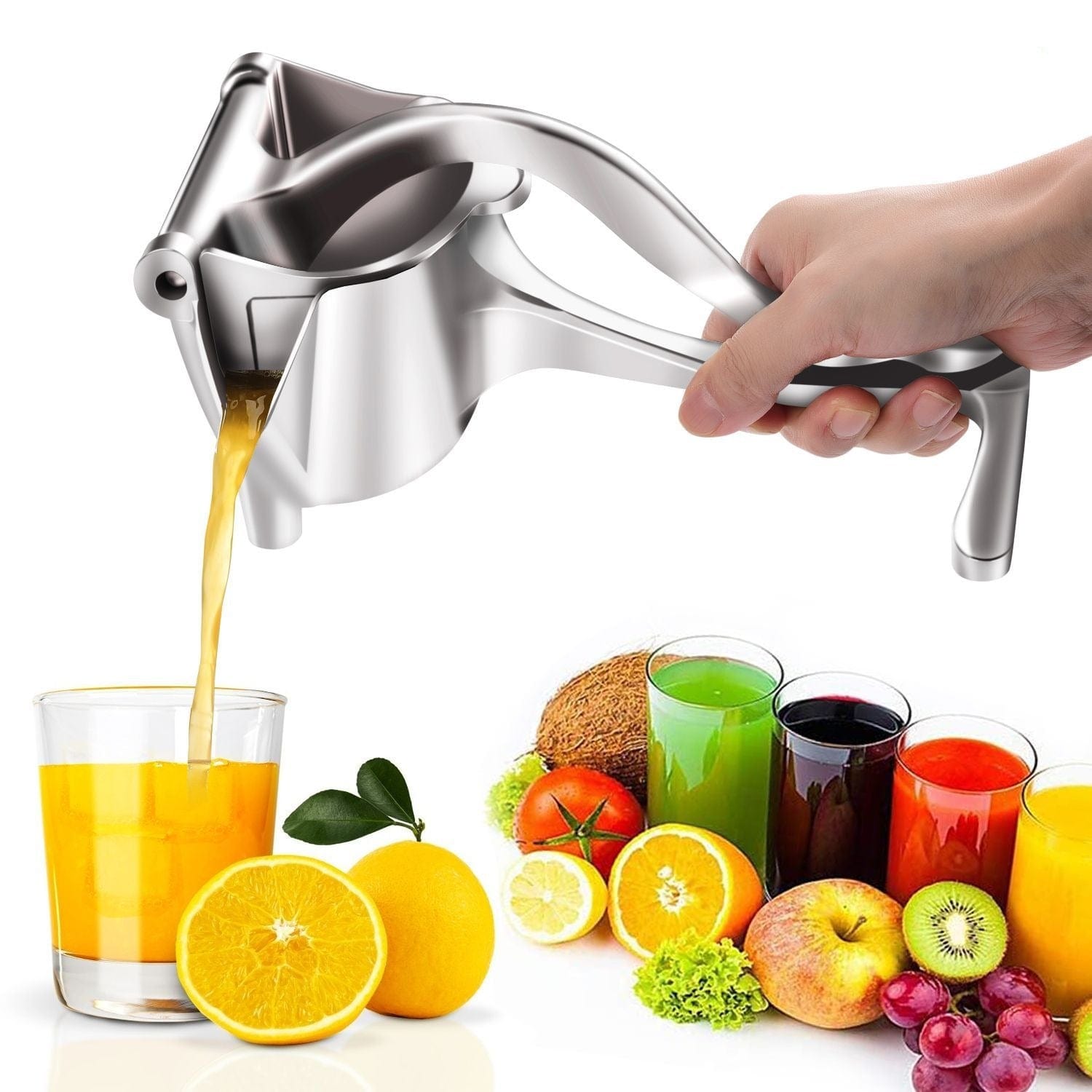 Manual Juice Squeezer Aluminum Alloy Hand Pressure Orange Juicer Pomegranate Lemon Squeezer Kitchen Accessories - east2cart.uk