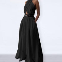 VONDA Summer Sexy Sleeveless Long Jumpsuits Women Bohemian Overalls Femme Playsuits Ladies Elegant Long Pantalones Rompers - east2cart.uk