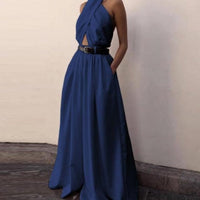 VONDA Summer Sexy Sleeveless Long Jumpsuits Women Bohemian Overalls Femme Playsuits Ladies Elegant Long Pantalones Rompers - east2cart.uk