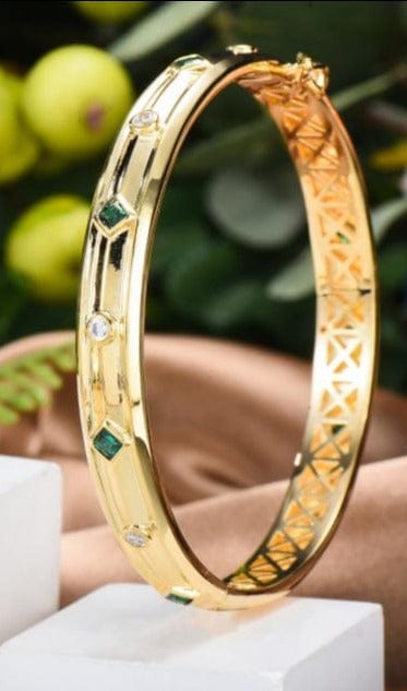 Luxury Cubic Zirconia Gold Color Bracelet - east2cart.uk