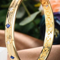 Luxury Cubic Zirconia Gold Color Bracelet - east2cart.uk