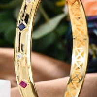 Luxury Cubic Zirconia Gold Color Bracelet - east2cart.uk