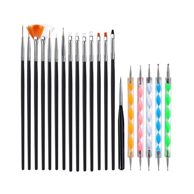 Nails Art Brushes For Manicure Set 3D Pen UV Gel Acrylic Extension Builder Brushes Nail Accessoires Tool Nail Brushes Decoration - east2cart.uk