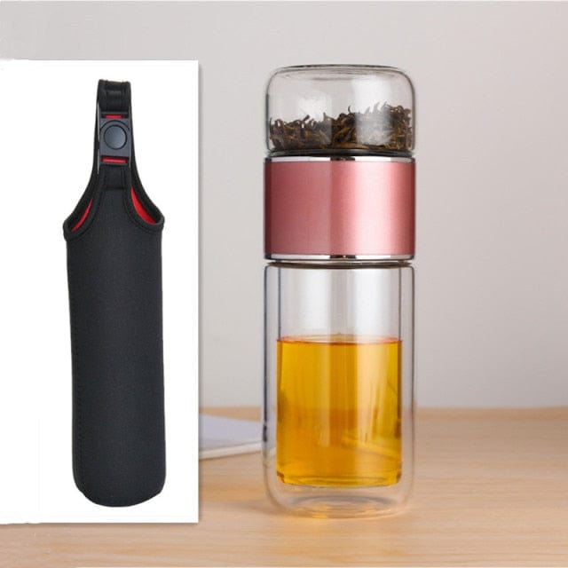 Drinkware Double Glass Infuser Bottle - east2cart.uk