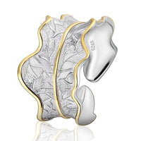 Lotus Fun Real 925 Sterling Silver Ring Natural Tourmaline Gemstones Fine Jewelry Adjustable Peony Leaf Rings for Women Bijoux - east2cart.uk