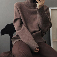 Autumn Winter Ladies Oversized Cashmere Jumper - east2cart.uk